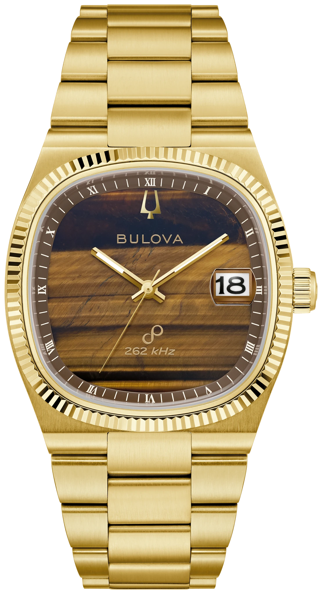 Brown Dial Stainless Steel Bracelet Super Seville 97B230 | Bulova